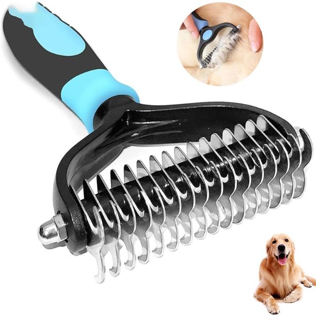 Dog Grooming Brush - Double Sided Shedding