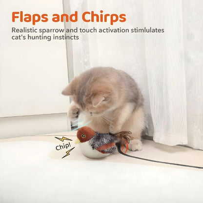 Interactive Chirping Bird Cat Toy