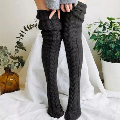 Cable Knitted High Boot Socks