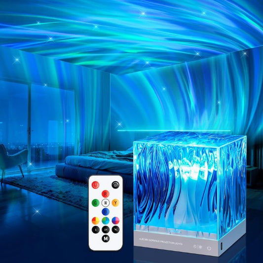 Northern Lights Cube Lamp