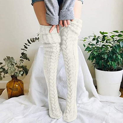 Cable Knitted High Boot Socks