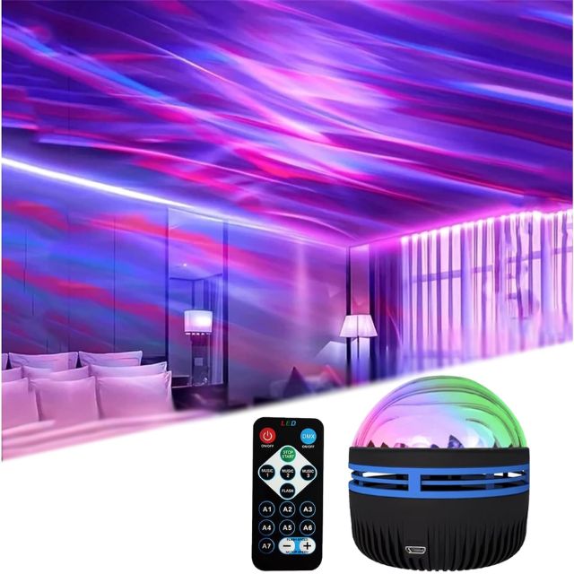 Northern Lights and Ocean Waves Projector