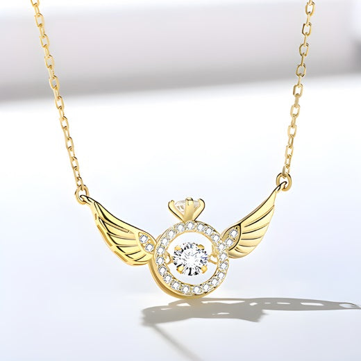 Angel Wing Heartbeat Necklace