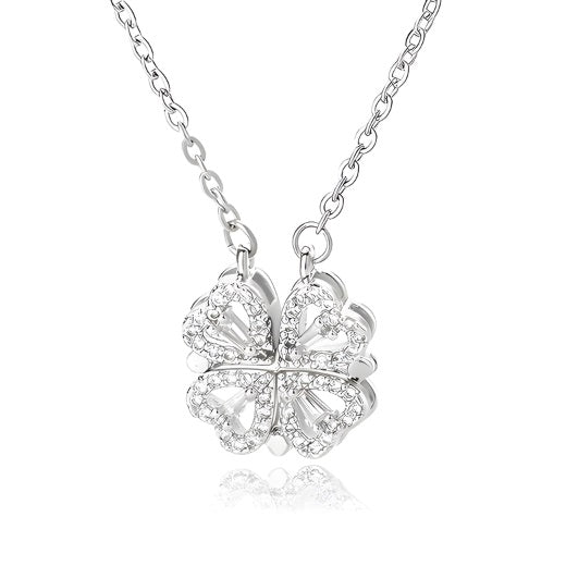 Four-Leaf Heart Shaped Necklace