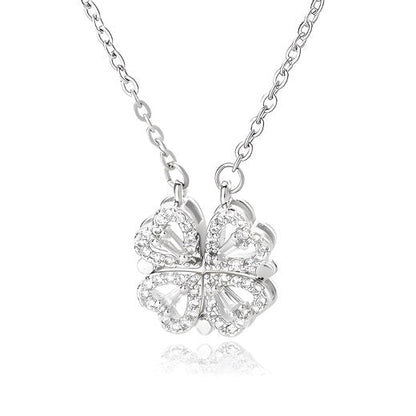 Four-Leaf Heart Shaped Necklace