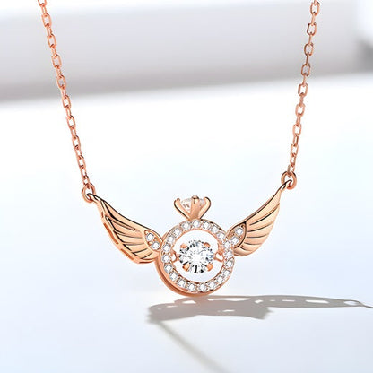 Angel Wing Heartbeat Necklace