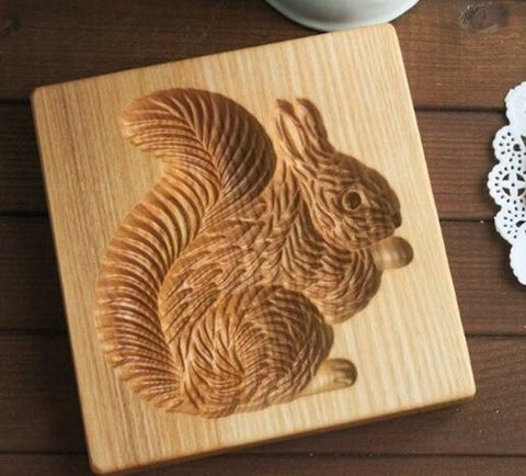 Carved Wooden Cookie Mold