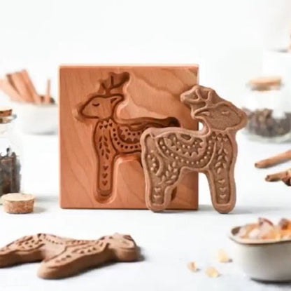 Carved Wooden Cookie Mold