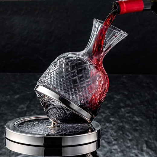 Crystal 360° Spinning Decanter