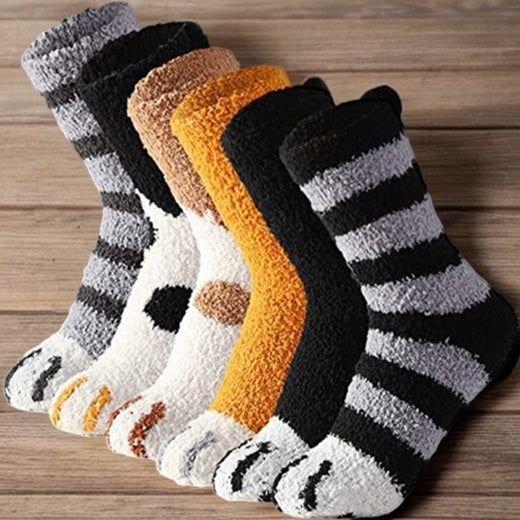 Cat Paw Fuzzy Socks