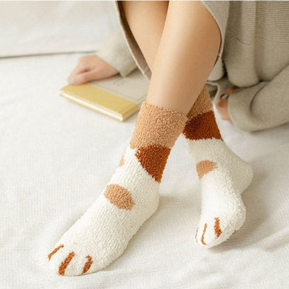 Cat Paw Fuzzy Socks