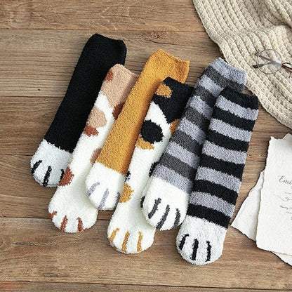 Cat Paw Fuzzy Socks