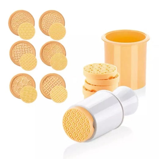 Non-Stick Cookie Stamp & Cutter (6 Patterns Set)