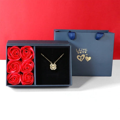 Four-Leaf Heart Shaped Necklace